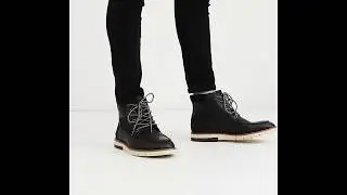 dekauf.gr - River Island lace up boot with contrast sole in black