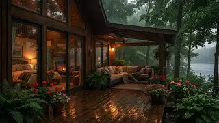 Soothing Rain Falling on a Quiet Forest Retreat 🌧️🌲 | Relaxing Night Sleep Sounds