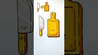 🔪 How to draw a Kitchen Knife / Easy Line Art - Million Ideas! #easy #draw #coloring #painting