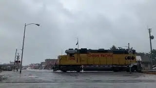UP 1510 Local Single GP40N West, Main St. Railroad Crossing, Fremont NE
