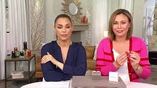 Diamonique Classics Half-Eternity Band Ring, Sterling Silver on QVC