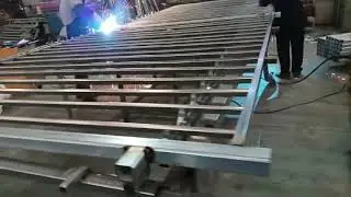 Industrial Steel Picket Fence Welding | Precision MIG Fabrication Process | DB Fencing Factory