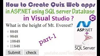 How to Create Quiz Web Application in ASP.NET using SQL Server Database? [Part-1] [With Source Code]