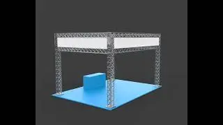 Trade Show Display Booth 360 animation