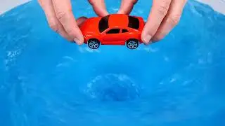 Toy Car vs Whirlpool** - Tight shot of spinning vortex,&nbsp; toys