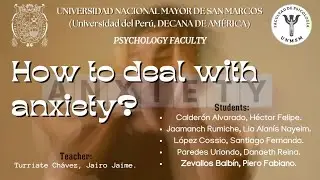 Anxiety - Group 1 - ORAL EXAM
