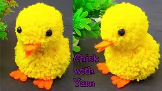 DIY Pom  Pom Chicken/ How to Make Pom Pom Chick/ Yarn Chicken/ Pomp Pom Chick