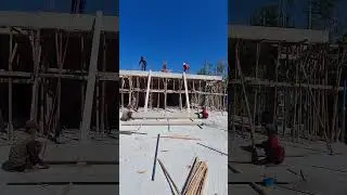 Moving cement slabs up to level 4