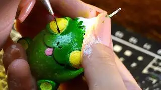❀ Sculpting a frog with flower hat to keep me company ❀ Cute sculpture polymer clay tutorial