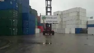 Adios Holanda verhuiscontainer ophalen in de haven