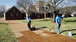 Video 2 of 2: Driveway Sealing Transformation: Cracks Fixed, Perfect Finish
