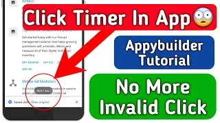 Click timer in app || No more invalid Click || Thunkable/Appybuilder full tutorial