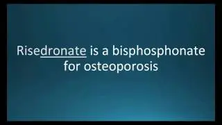 How to pronounce risedronate (Actonel) (Memorizing Pharmacology Flashcard)