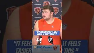 Pat The Designer Asks Bears&rsquo; Ozzy Trapilo About Switch to Left Side #chicagobears #Bears #NFL