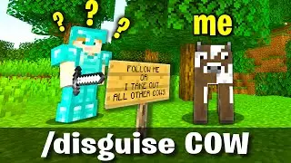 Disguise TROLLING my new minecraft friend with disguise plugin..