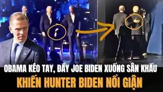 Obama k&eacute;o tay, đẩy Joe Biden xuống s&acirc;n khấu, khiến Hunter Biden nổi giận