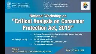 National Workshop on 'Critical Analysis on Consumer Protection Act, 2019'