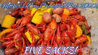 Massive Five Sacks Crawfish Boil on Mother's Day 2022 - 4K