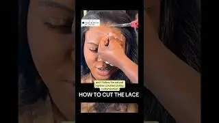 How to cut the lace on a 5x5 wig install #wiginstall #closureinstall #closurewigs