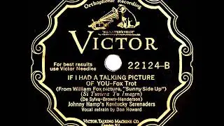 1929 HITS ARCHIVE: If I Had A Talking Picture Of You - Johnny Hamp (Don Howard, vocal)