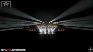 TTT Light Design - Wysiwyg R44 Timecode light show for Perturbator at PolandRock 2019