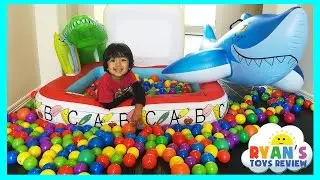 Giant Ball Pit Surprise Toys Challenge with Disney Cars Toys