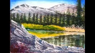 Mountain View - Oil Pastel Painting Lesson