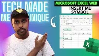 How to insert mu symbol in Microsoft excel web |  insert mu symbol in Microsoft excel