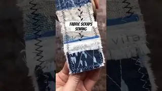 Fabric scraps project - make embroidered tape to use as embellishment #shorts #sew #fabricscraps
