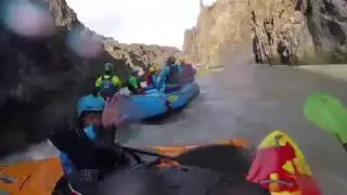My first class 4+ rapid. Kayaking East river glacier in Iceland 