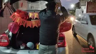 Birthday Decoration in car | Celebrate of Girlfriend birthday on car #Car #Decoration