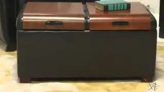 Livingston Storage Ottoman with Tray Tables - Brown - Product Review Video