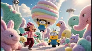 MINI YELLOW CREW Explores a CANDY CLOUD WORLD 🍭✨ | Funny Minion Animation