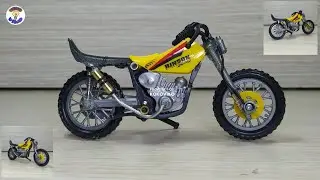 Tutorial Membuat Miniatur Motor RX King dari Motor trail Mainan