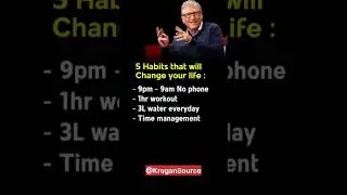 Bill Gates 5 Habits that will change your life... #habits #changeyourlife #billgates #shorts