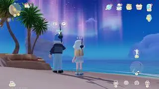 15 Minutes Heartopia Night Ambience | Chilling with Vanya | Ocean Waves & Aurora (No Talking)