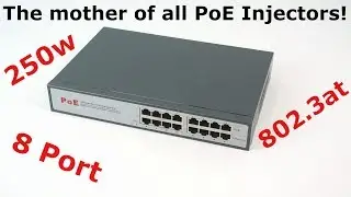 The Mother of all PoE Injectors - FS PI250A-8 - Review and Teardown