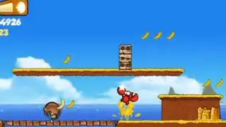 Banana Kong_In One Run_Get 60 bananas by destroying obstacles with Banana Dask