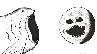 How to draw MOON EATER vs space BLOOP