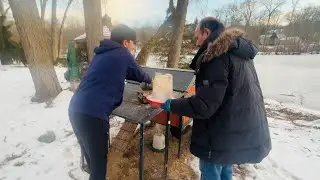 نیو جرسی ممیں سخت ترین سردی دریا برف بن گیا New Jersey Boonton The coldest river turned to ice