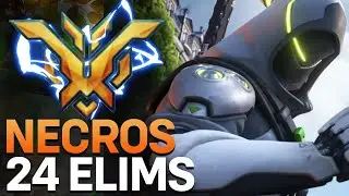 NECROS GENJI DOMINATING RANKED - 24 ELIMS GET POTG [ Overwatch 2 Season 1 Top 500 ]
