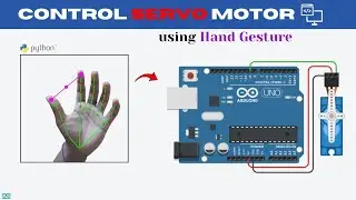 Hand gesture controlled servo motor using opencv and arduino | python opencv project!