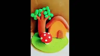 Diy how to make polymer clay miniature clay craft house sunflower and fruits #viralvideo  #trendings
