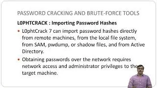 MSCCS MSCCS-101 BLOCK-3 UNIT-3 Password Cracking and Brute Force Tools-II