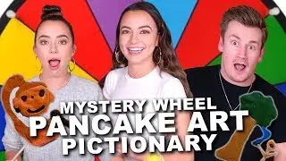 MYSTERY WHEEL PANCAKE ART PICTIONARY CHALLENGE - Merrell Twins ft Oli White