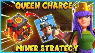 TH10 Queen Charge Miner Attack Strategy 2022 | TH10 Hybrid Attack Strategy - CoC