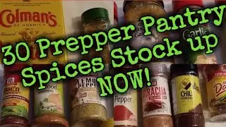 30 Prepper Pantry Spices Stock up NOW/Food shortages and Inflation/lockdowns could be coming soon!