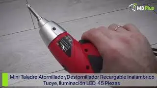 Mini Taladro AtornilladorDestornillador Recargable, 45 Piezas