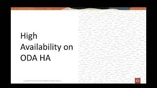 Oracle Database Appliance (ODA) and High Availability Demos