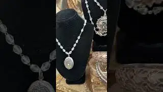M&C OOAK STERLING ART NOUVEAU PENDANTS $145  & CAMPHOR GLASS LOCKET $75 TEXT 708/217-1600